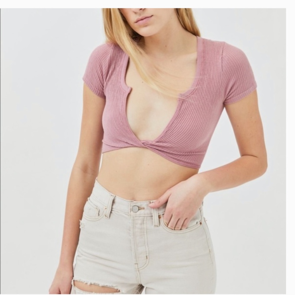 Uo Out From Under Don’t Get It Twisted Bra Top Pi… - image 1